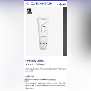 ZO skin care hydrating cream
